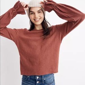 MADEWELL Texture & Thread Ruffle-Cuff Top